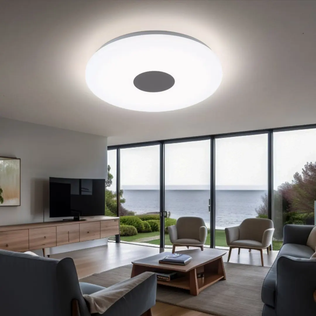 Globo LED Plafondlamp Ronde Chroom 18W 1260lm Warm Wit