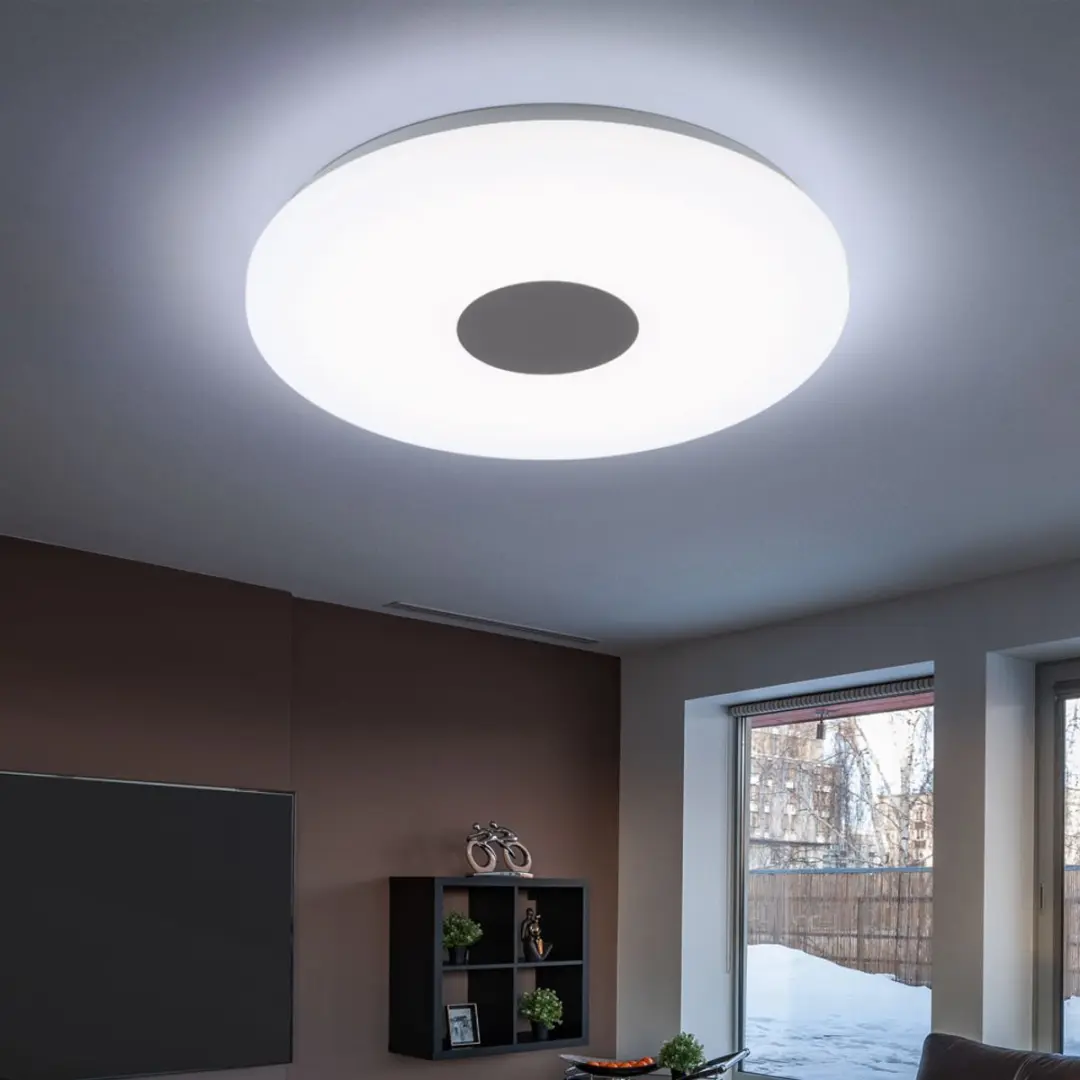 Globo LED Plafondlamp Ronde Chroom 18W 1260lm Warm Wit