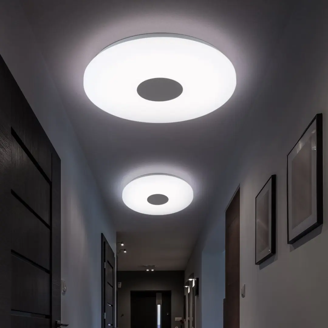 Globo LED Plafondlamp Ronde Chroom 18W 1260lm Warm Wit