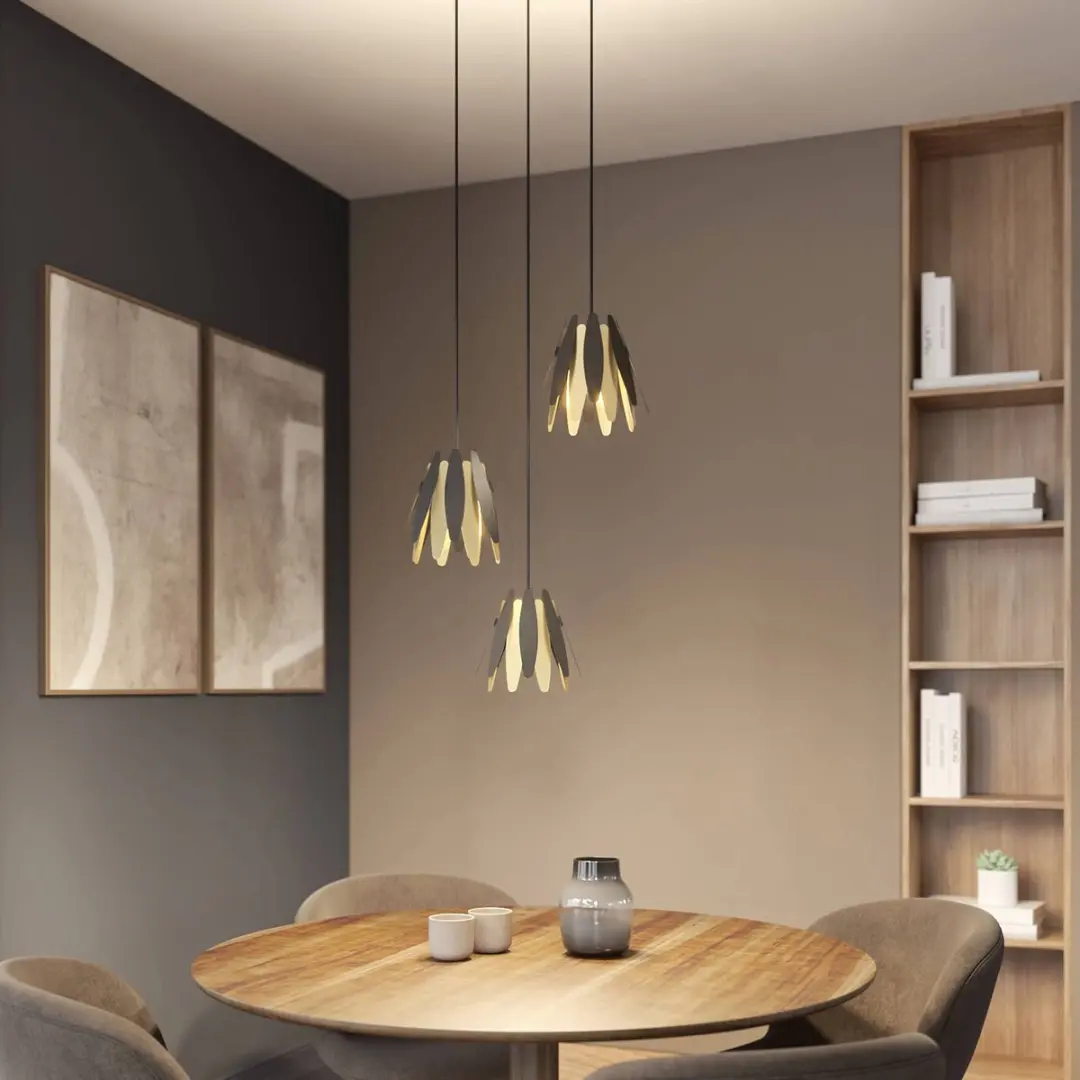 Lucande Hanglamp 3-Lichts Metaal/Zwart-Goud - E14