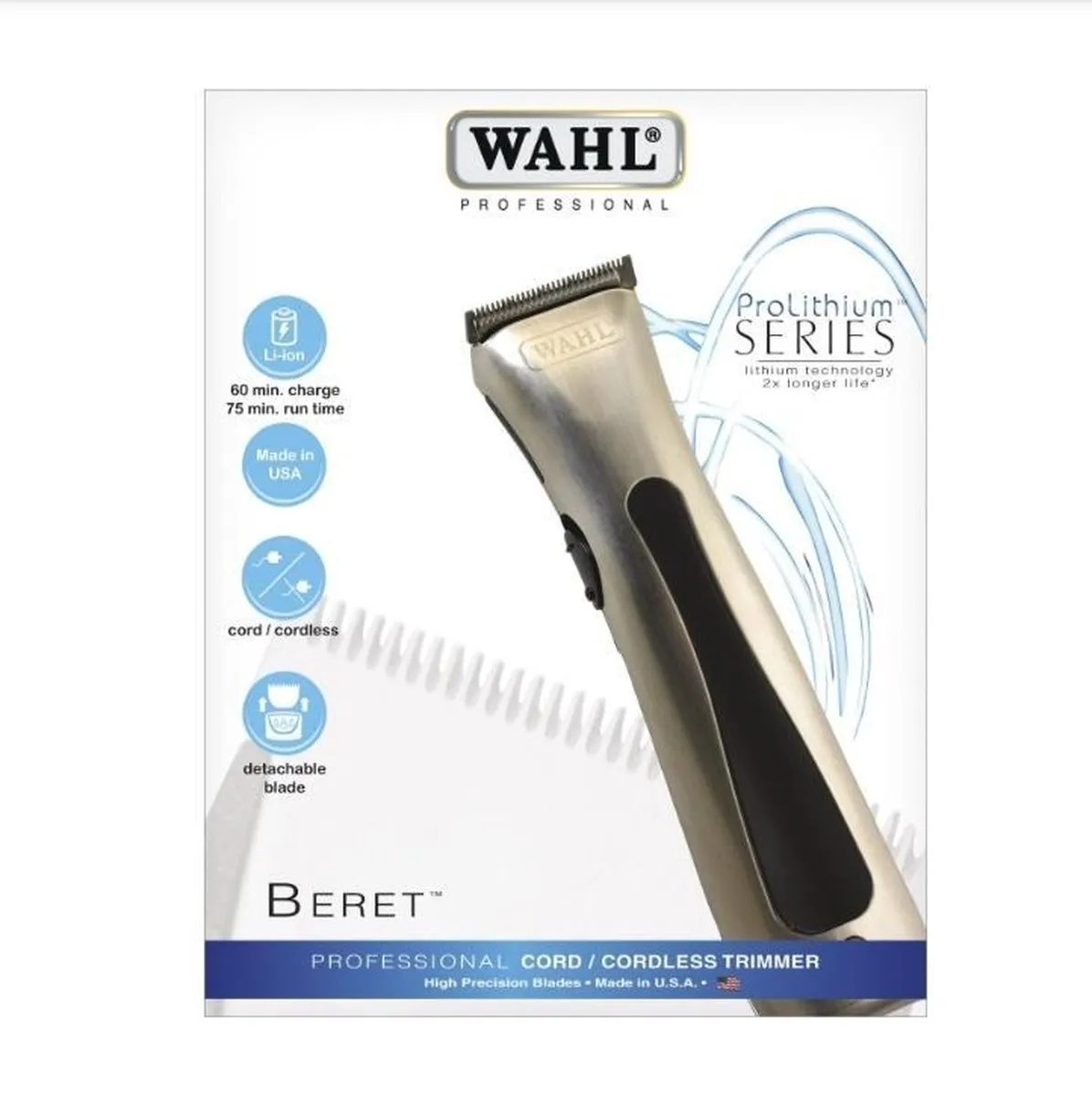 Wahl Beret ProLithium Baardtrimmer - Zilver