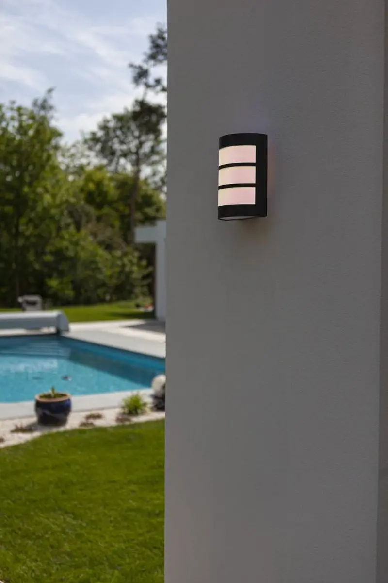 Lutec Nila Wandlamp E27 - Buiten - Donkergrijs