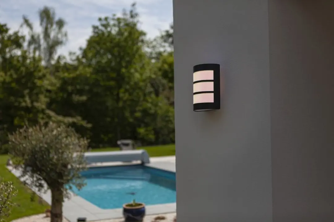 Lutec Nila Wandlamp E27 - Buiten - Donkergrijs