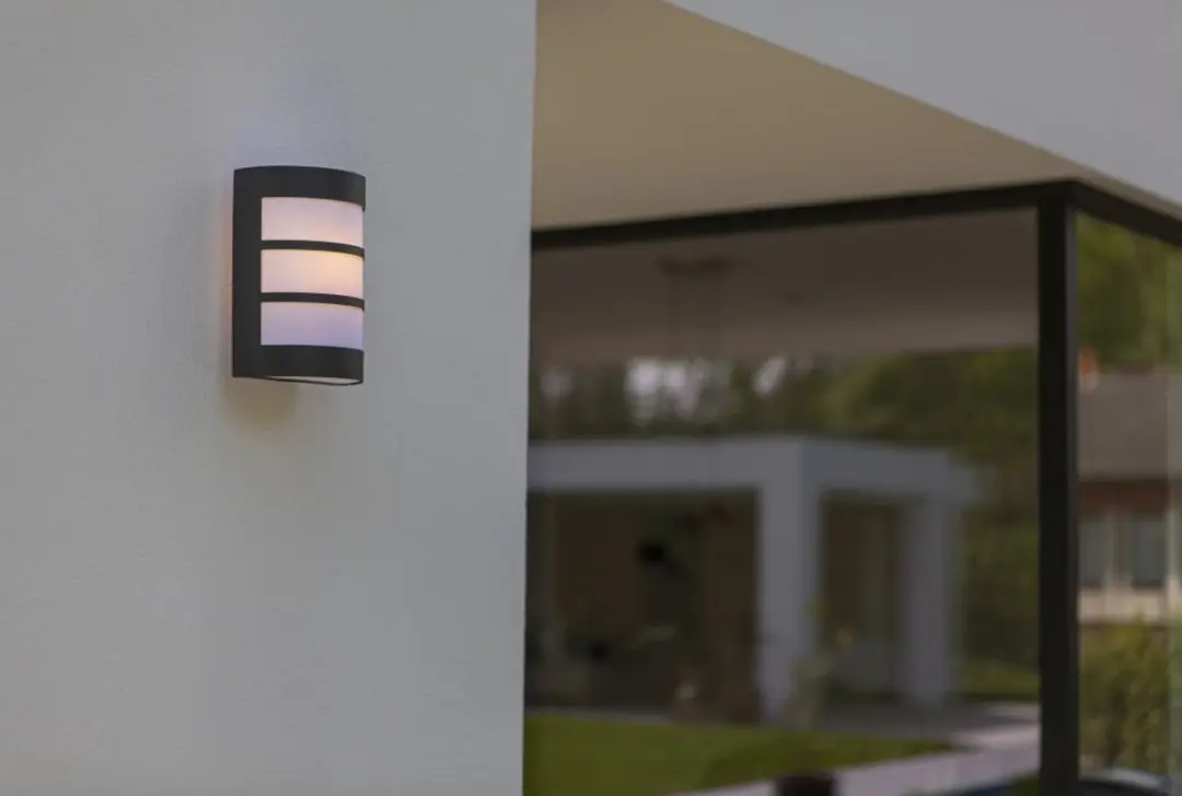 Lutec Nila Wandlamp E27 - Buiten - Donkergrijs