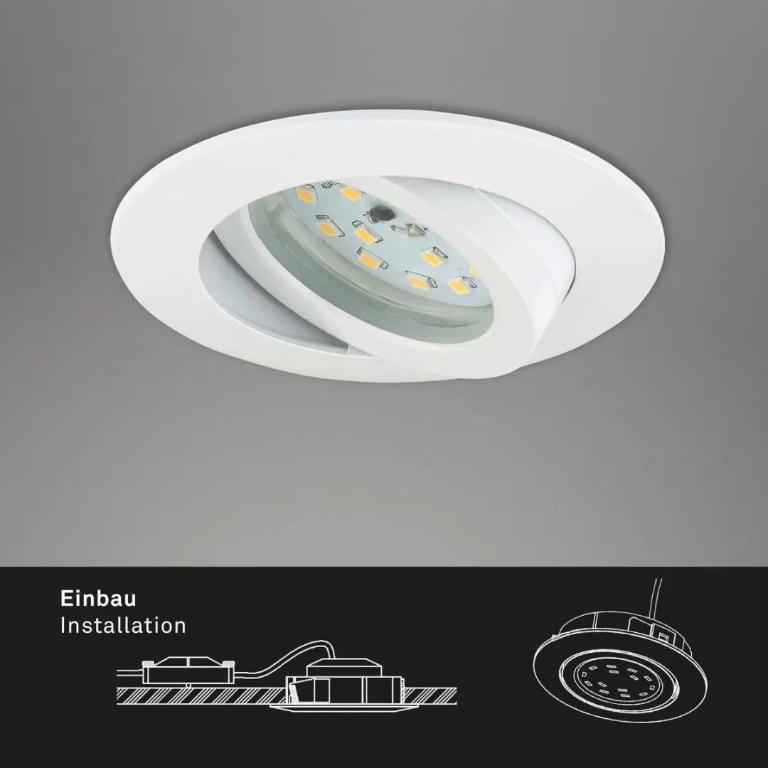 Briloner Attach Move Inbouwspots 3x5W LED - 400lm Warm Wit - Ø82mm