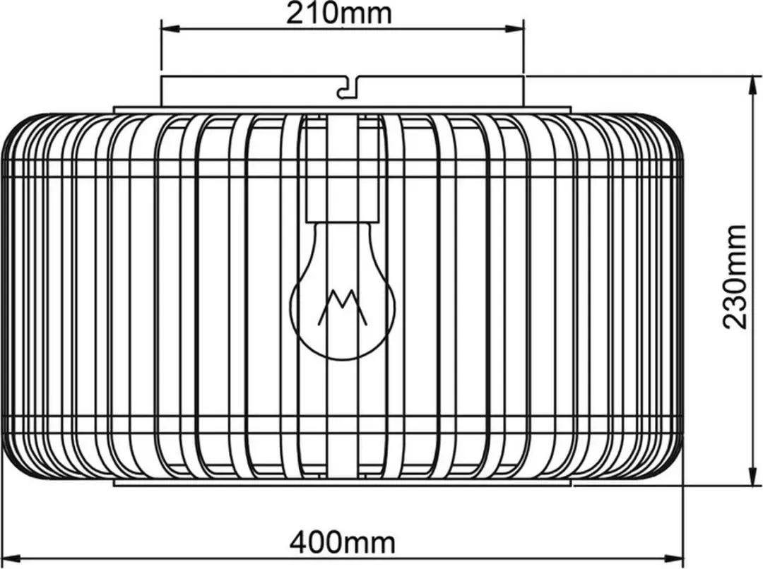 Brilliant Woodrow Plafondlamp E27 - Bamboe Bruin