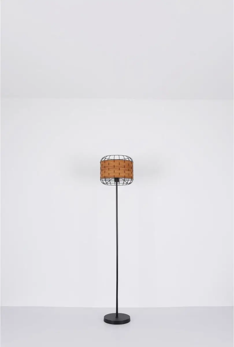 Globo Elmar Hanglamp 60W - Zwart/Hout