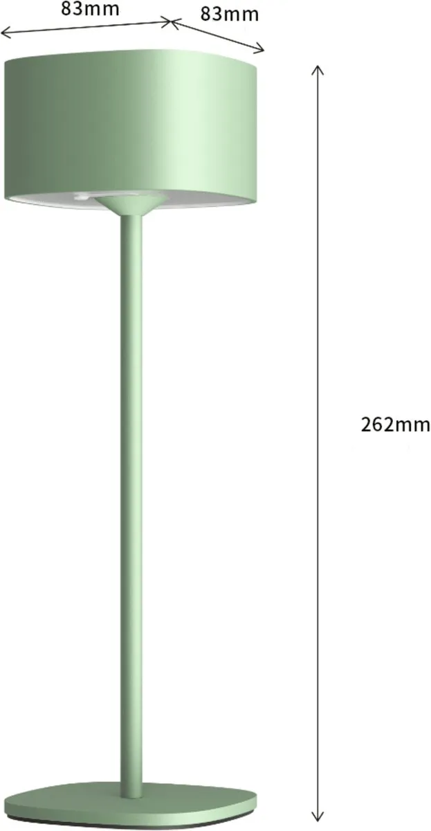 Calex Serino Oplaadbare Tafellamp Groen - Draadloos 2700K