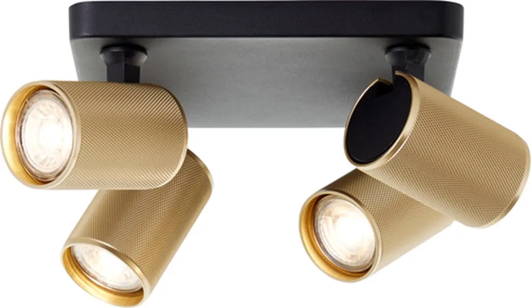 Brilliant Marty Plafondspot GU10 4x5W 3000K - Zwart/Goud