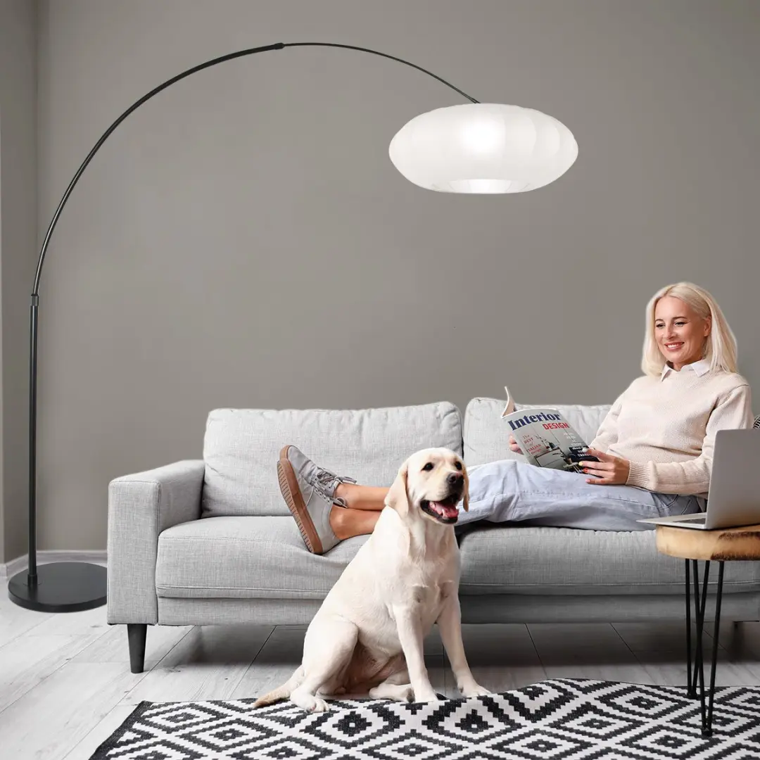 Steinhauer Luma-Nola 3807ZW Vloerlamp - 40W Warm wit - 250cm