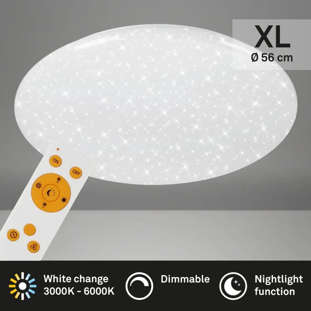 Briloner Verb Plafonnière LED 50W 4.000lm - Ø56cm - Wit