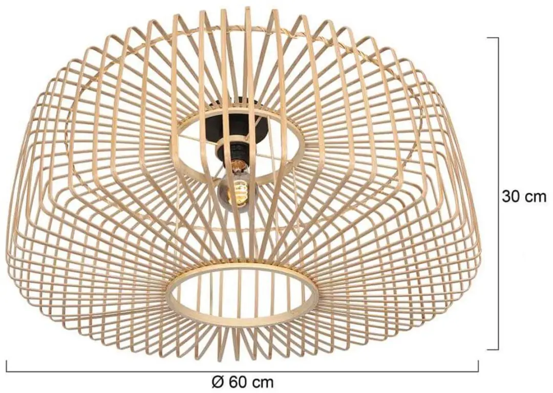 Steinhauer Breeza-Beache 4144ZW Plafondlamp - Ø60cm - Beige - afbeelding 6 van 6