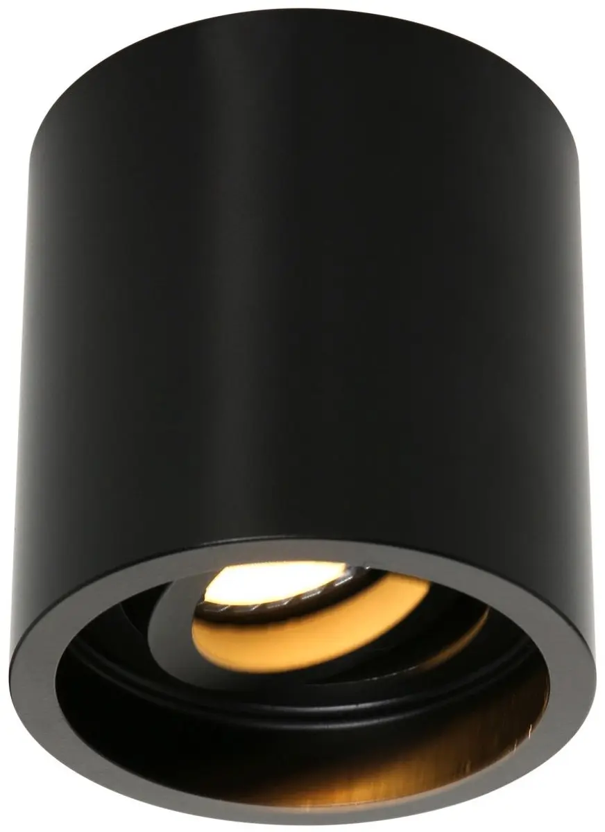 Steinhauer Pelite Spot 1731ZW Opbouwspot - Ø8,5cm - Zwart