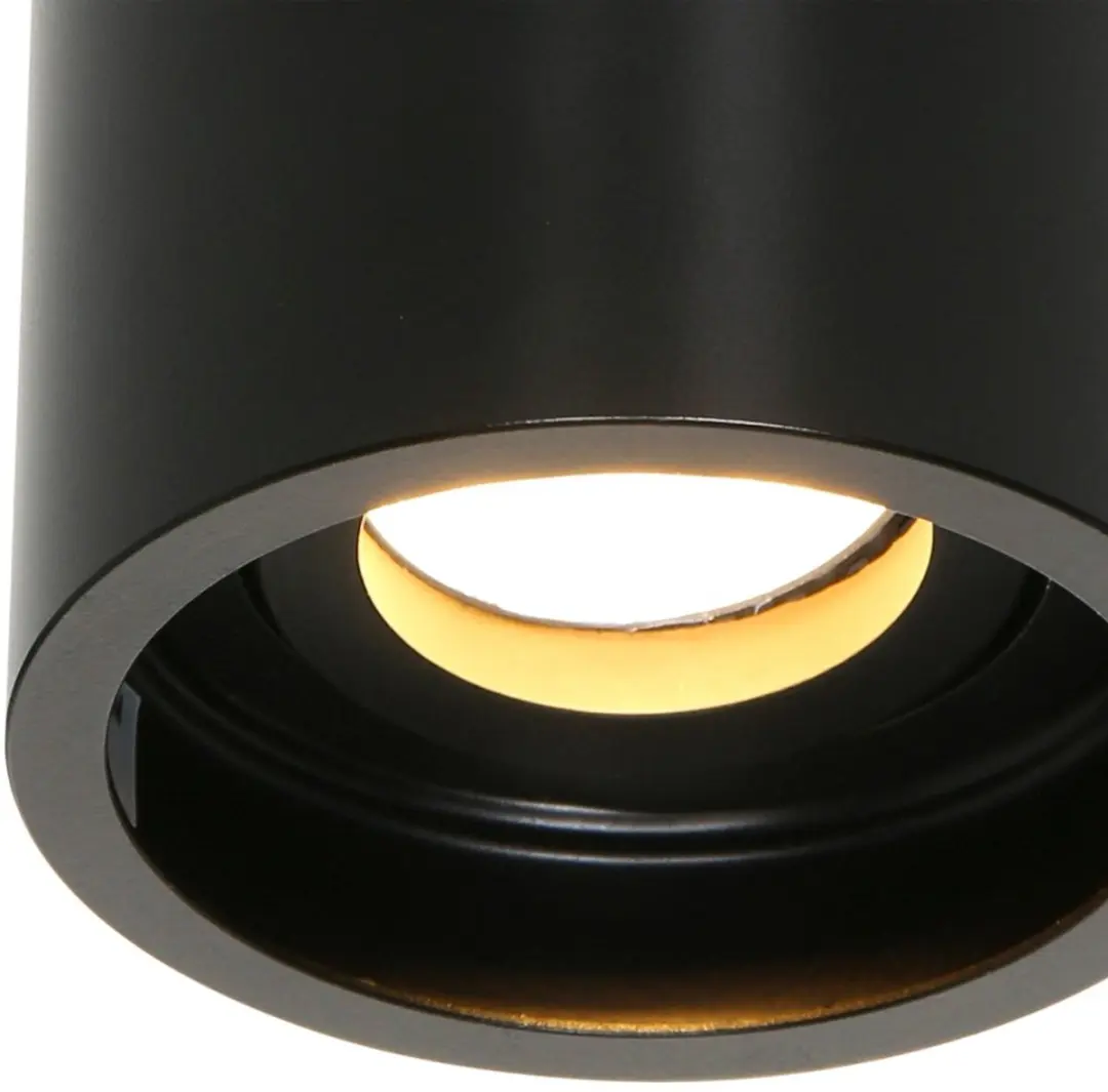 Steinhauer Pelite Spot 1731ZW Opbouwspot - Ø8,5cm - Zwart