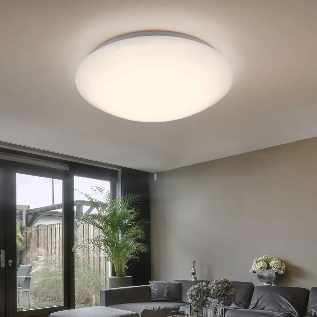 Globo LED Plafondlamp Wit Rond 16W 880lm Warm Wit