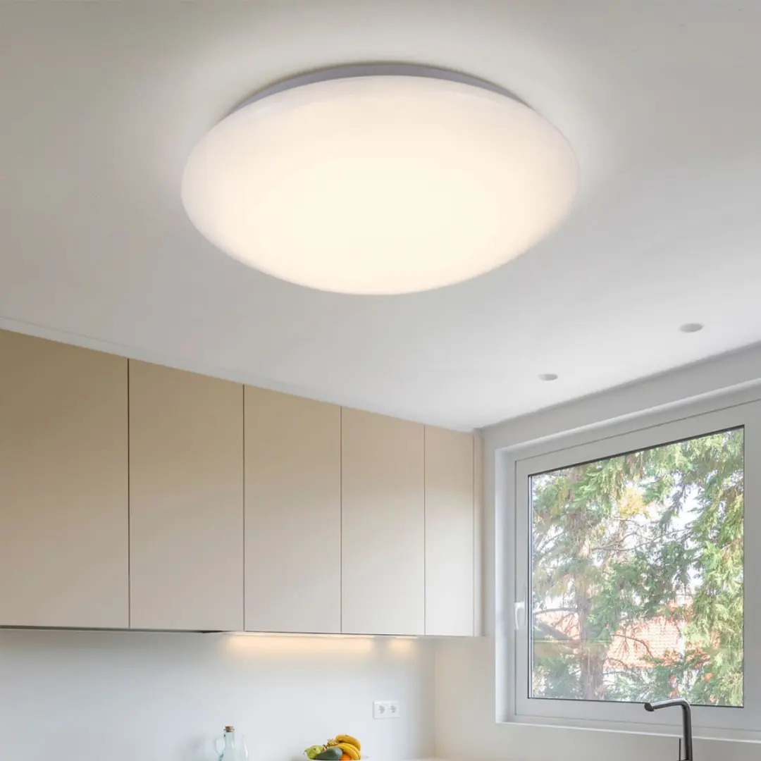 Globo LED Plafondlamp Wit Rond 16W 880lm Warm Wit