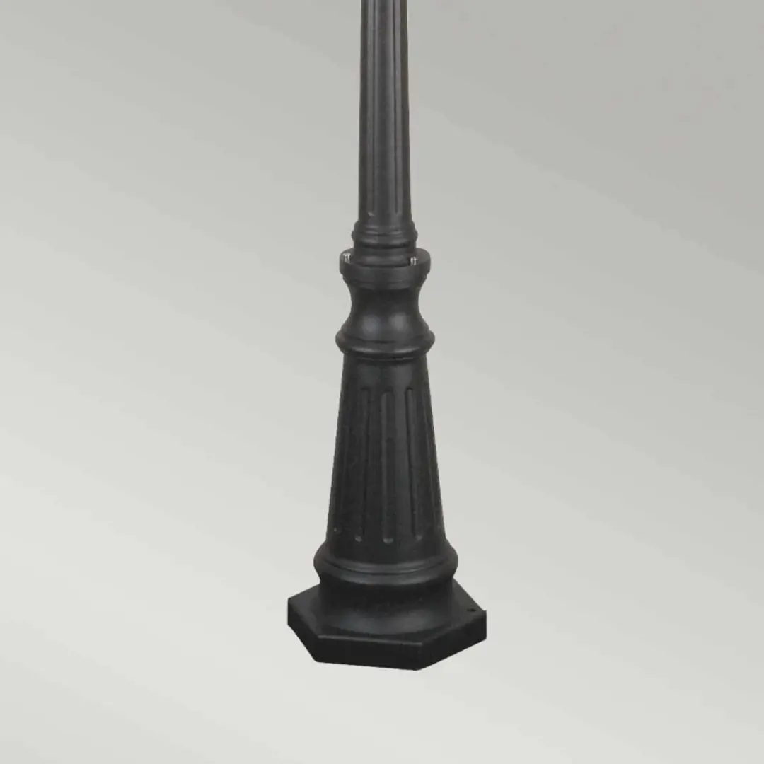 Elstead Lighting Norfolk LED Tuinpilaar - 3x E27 60W - IP44 - Zwart