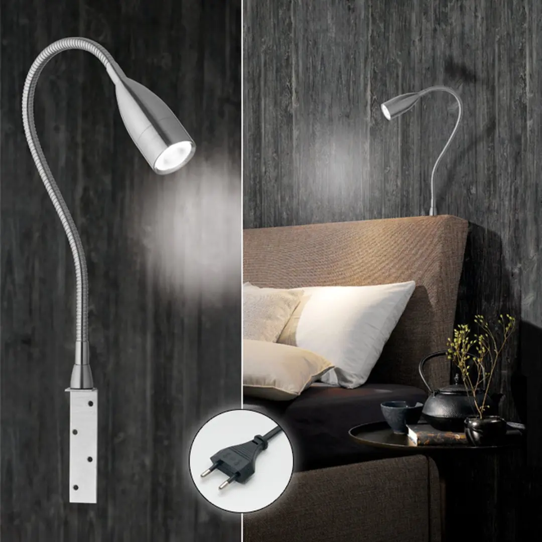 Fischer & Honsel Wandlamp Sten LED 5W - 420 Lumen - Zilver/Nikkel
