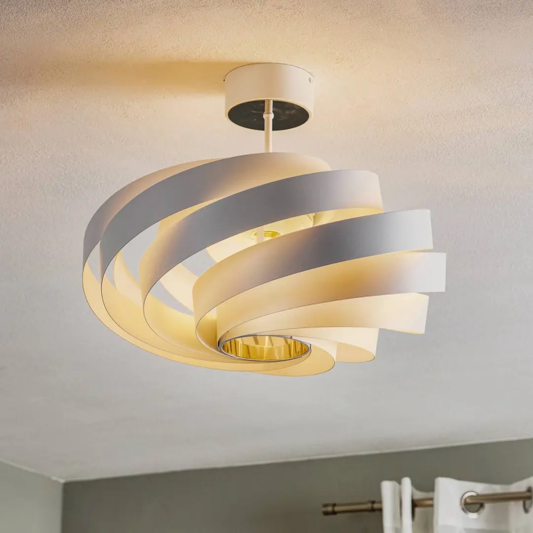 Euluna Plafondlamp 1 Licht - Ø50cm - Staal - Wit