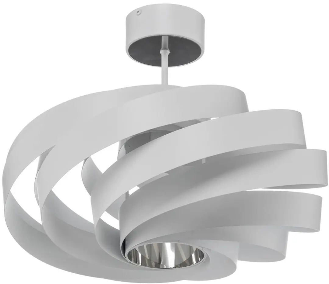 Euluna Plafondlamp 1 Licht - Ø50cm - Staal - Wit - afbeelding 6 van 6