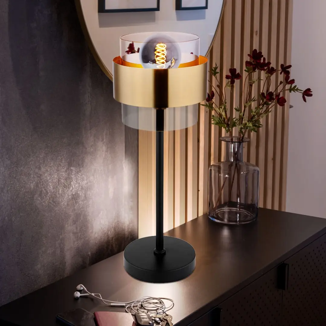 Globo Moderne Tafellamp - Zwart - Ø18cm