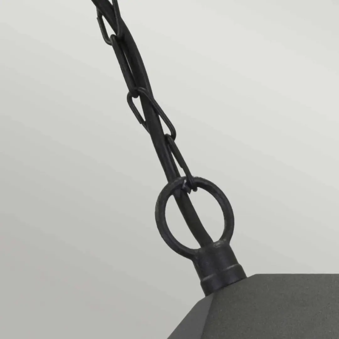 Elstead York LED Buiten Hanglamp E27 60W - Dimbaar - Zwart