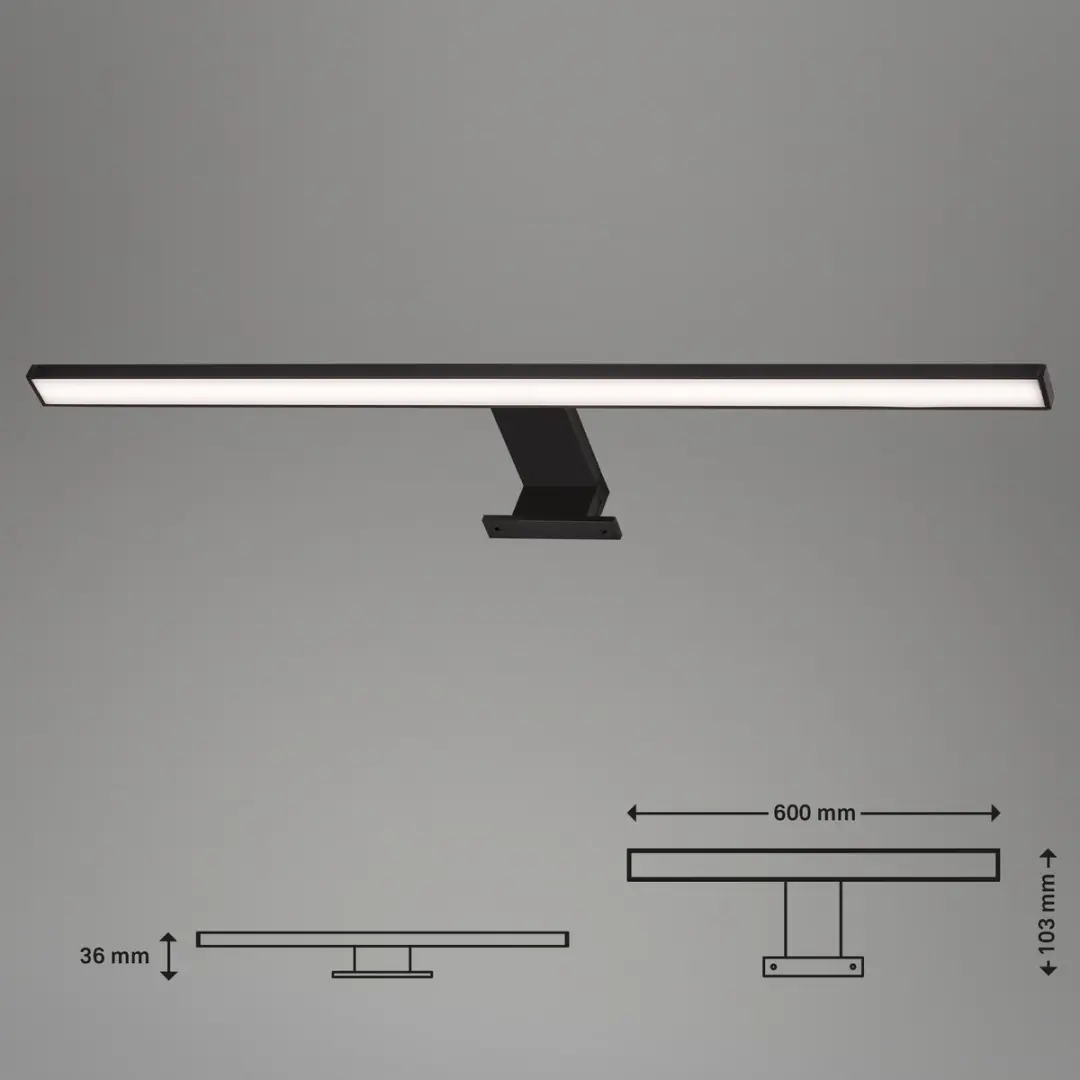 Briloner Dun LED Spiegellamp 8W 780 Lm - Chroom 60cm