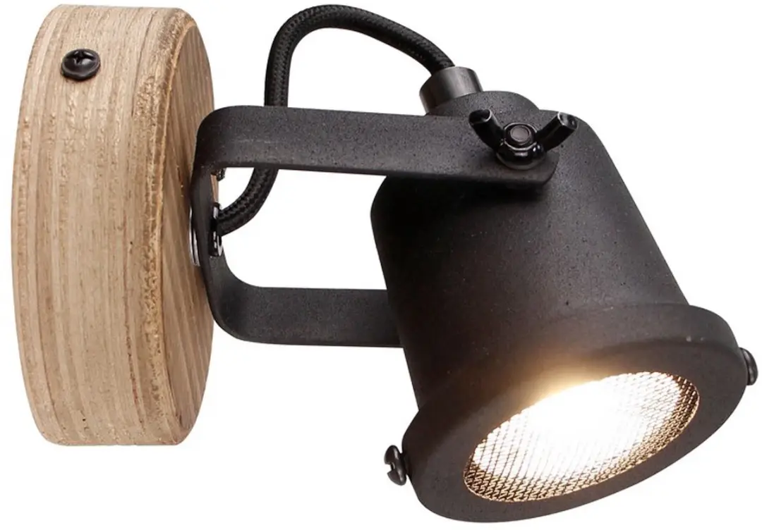 Brilliant Inge Plafondspot GU10 Hout/Zwart