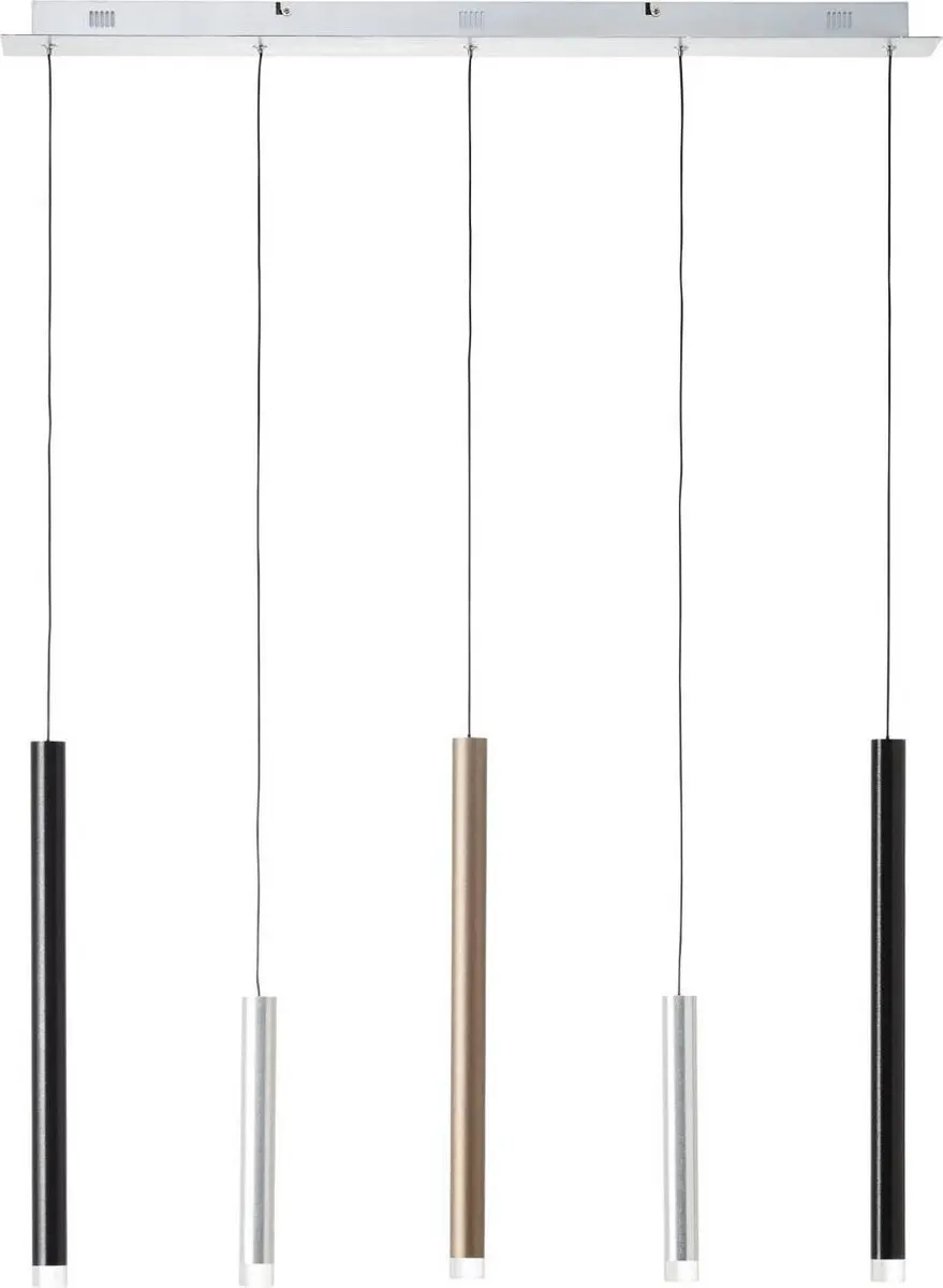 Brilliant Cembalo Hanglamp 5-punts - Zilvergrijs