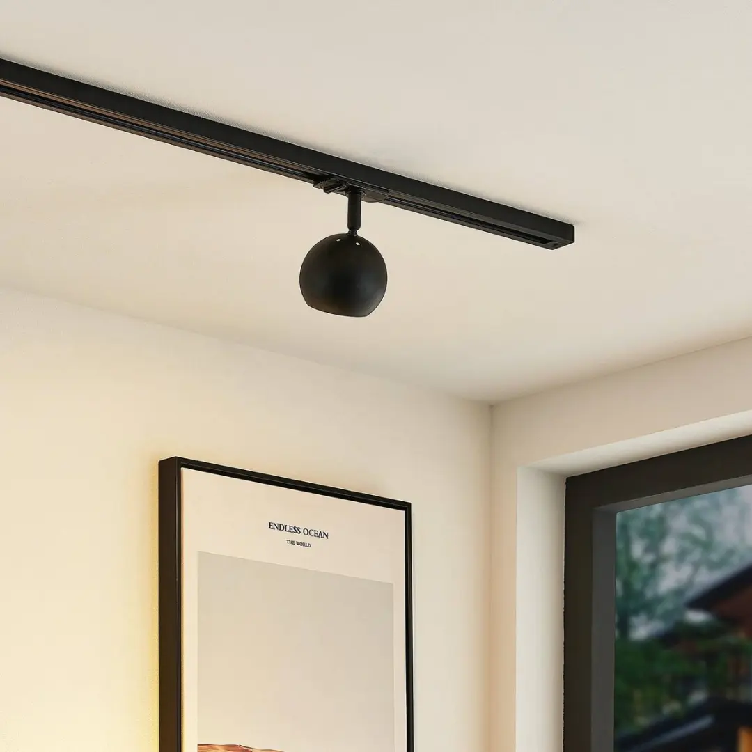 Lindby Railverlichting 1 Lichtpunt GU10 - Zwart