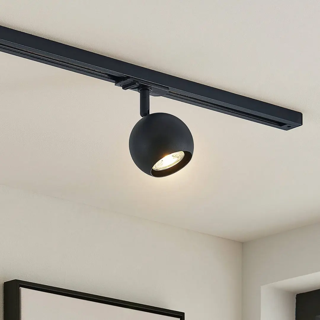 Lindby Railverlichting 1 Lichtpunt GU10 - Zwart