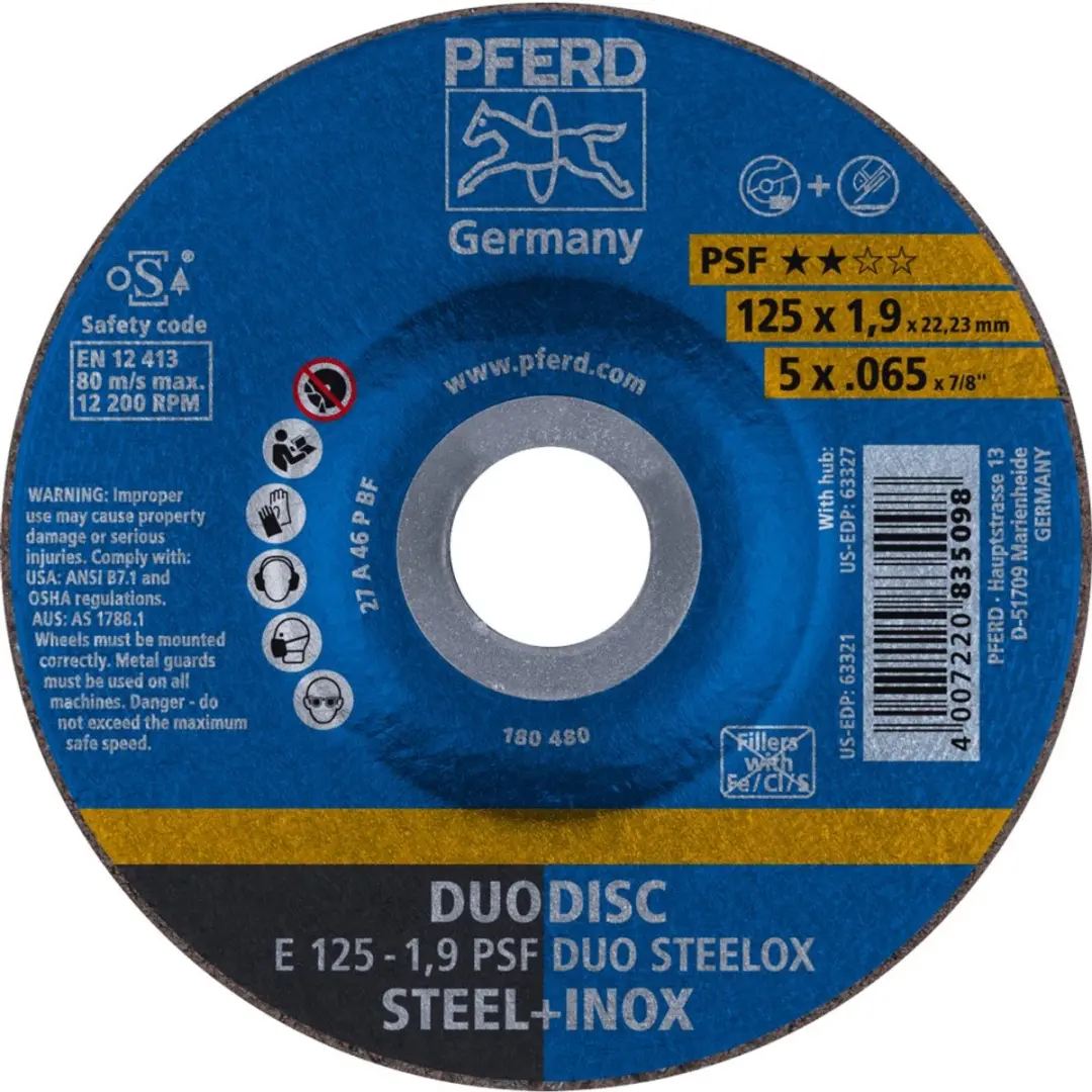 Pferd DUODISC E Doorslijpschijf 125mm