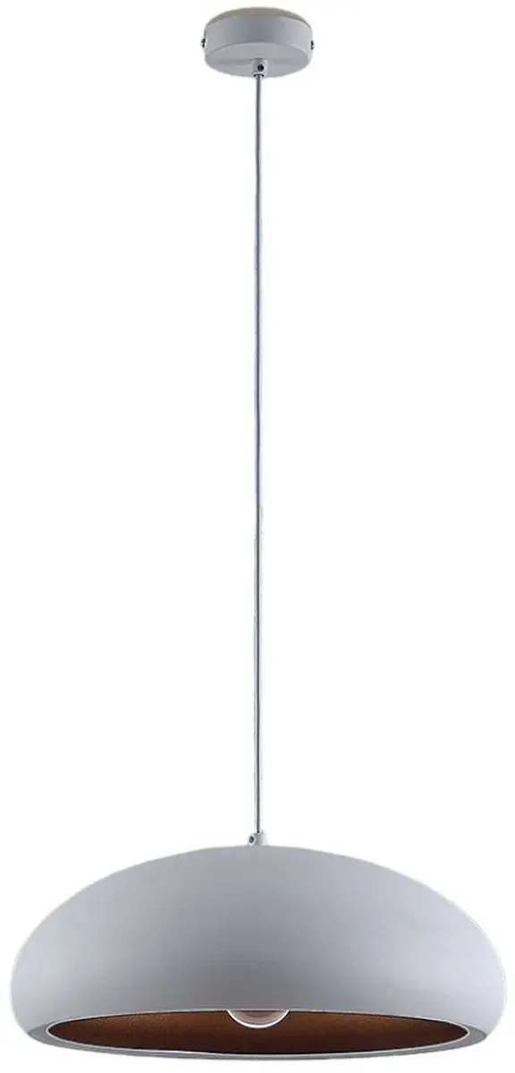 Lindby Hanglamp Metaal 1 Licht E27 - 40cm - Wit/Goud