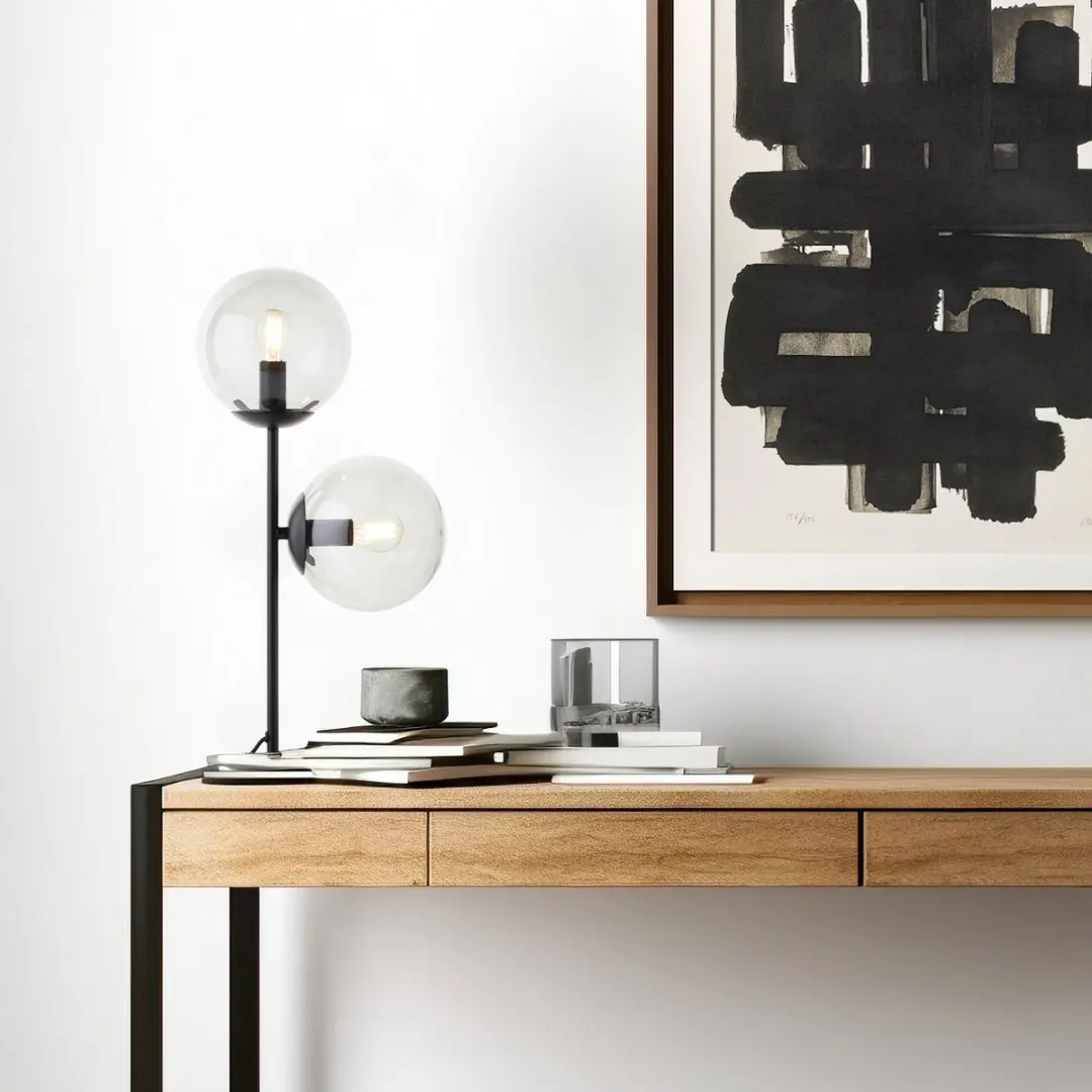 Brilliant Ariol Tafellamp 2xE14 - Zwart