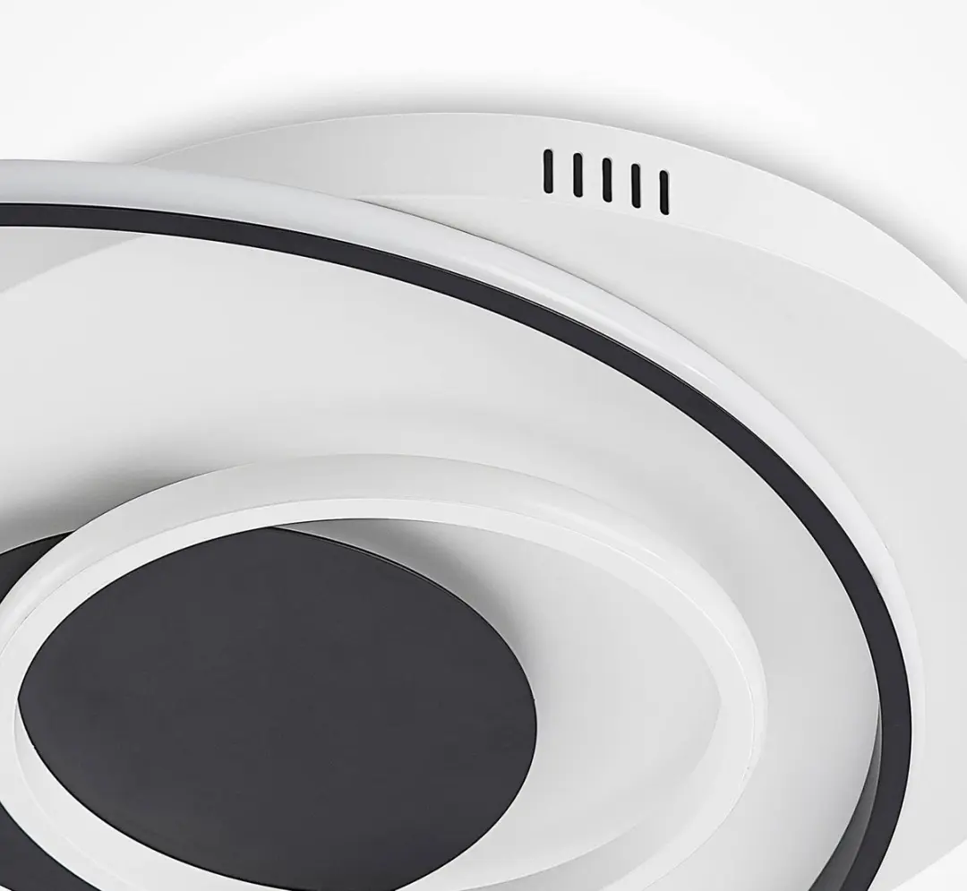Lindby LED Plafondlamp 28W - Mat zwart/wit - 1 Lichtpunt