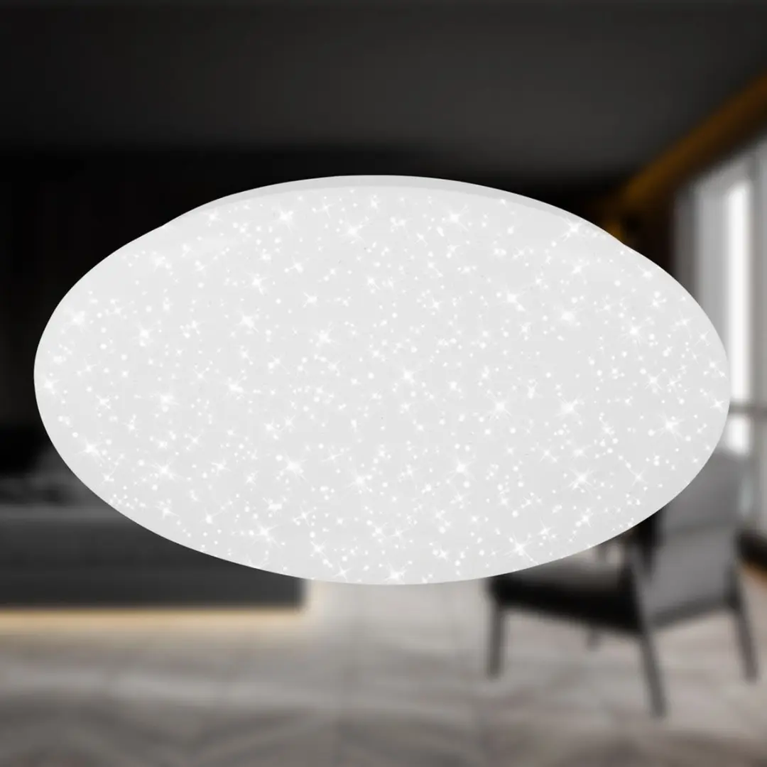 Briloner Git LED Plafondlamp Sterrenhemel 4.000K - Ø38cm Wit