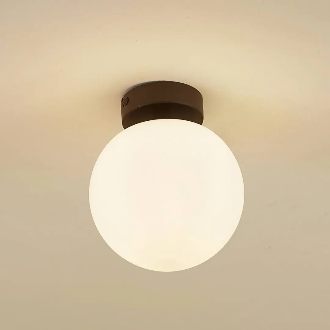 Lucande Plafondlamp Badkamer 1 Licht E14 - 10W - Zwart