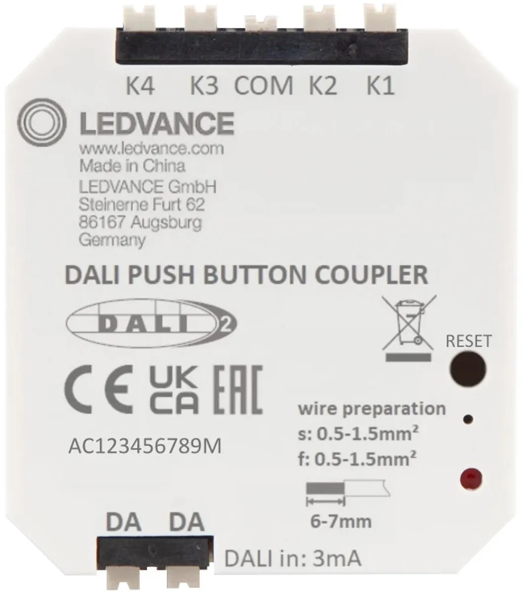 LEDVANCE DALI-2 Push Button Coupler