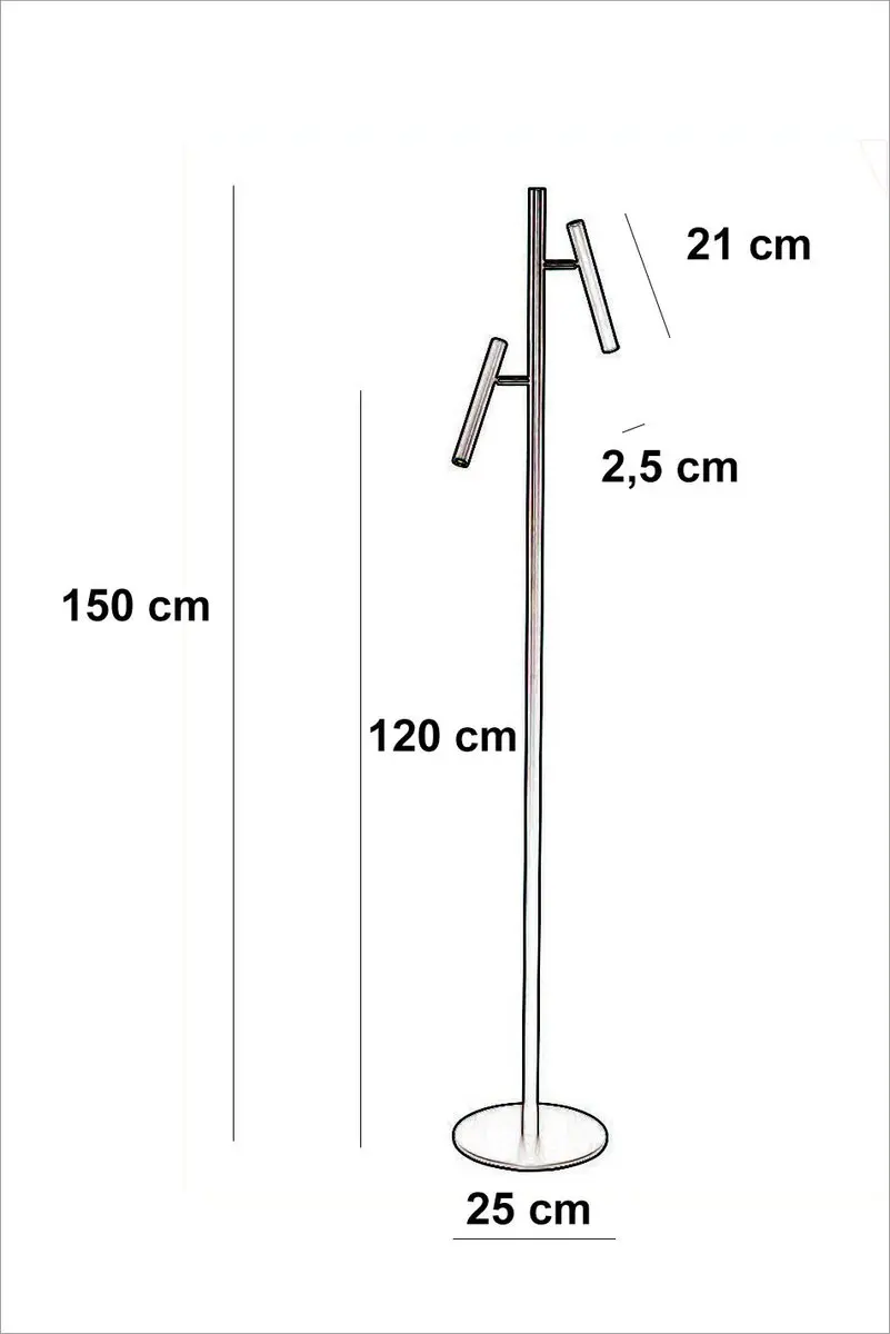 Freelight Luogo Vloerlamp LED 2700K - 2 Lichtpunten - Zwart