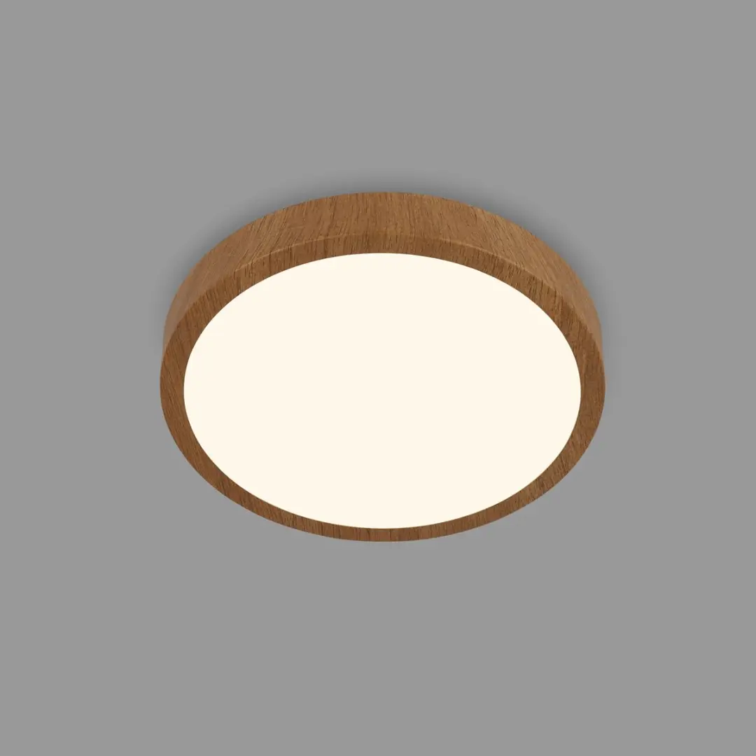 Briloner LED Plafondlamp Houtlook 16W Ø28cm
