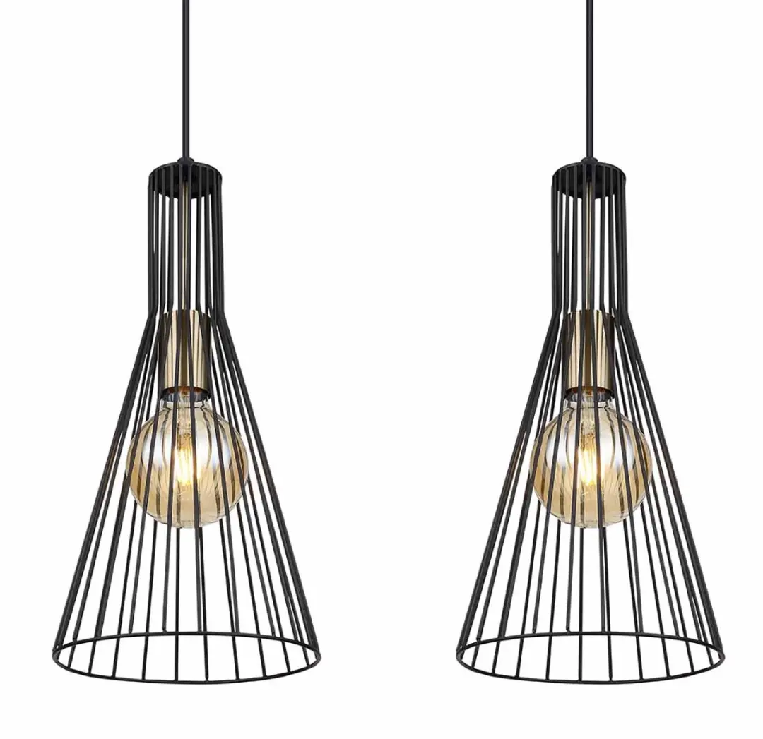 Globo Milli Hanglamp E27 - 3 Lichtpunten - Zwart
