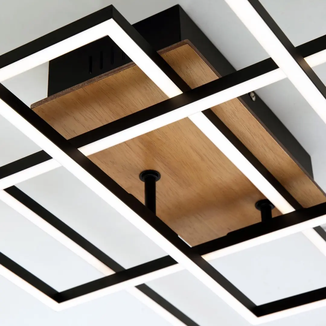 Briloner Frame LED Plafonnière 104cm - Zwart - 5000K - Dimbaar