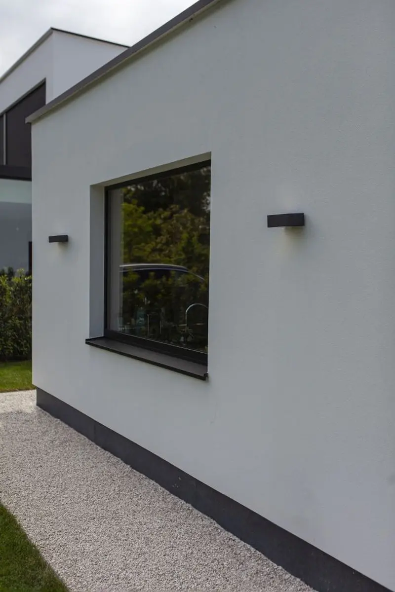 Lutec Gemini Wandlamp E27 Donkergrijs