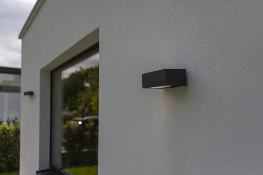 Lutec Gemini Wandlamp E27 Donkergrijs