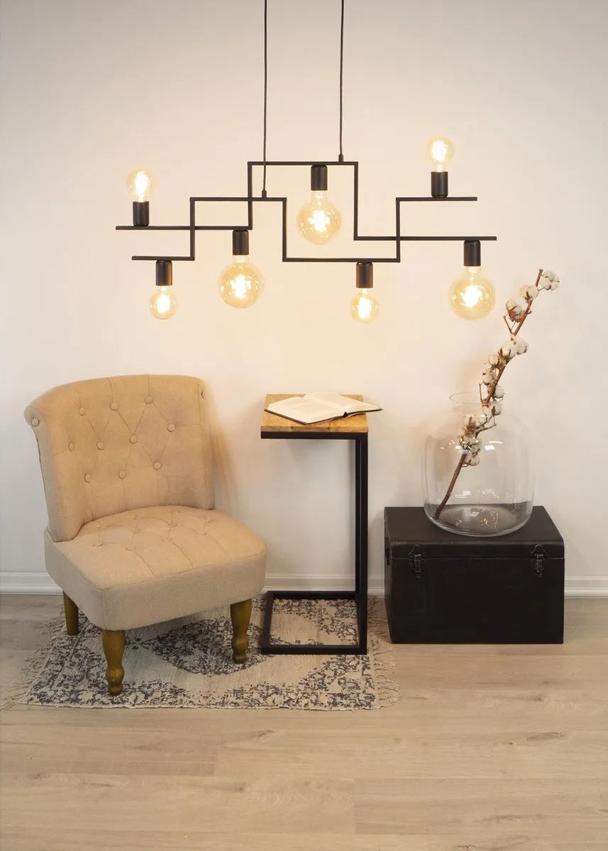 Eglo Fembard Hanglamp E27 - 7 Lichtpunten - 100,5 cm - Zwart