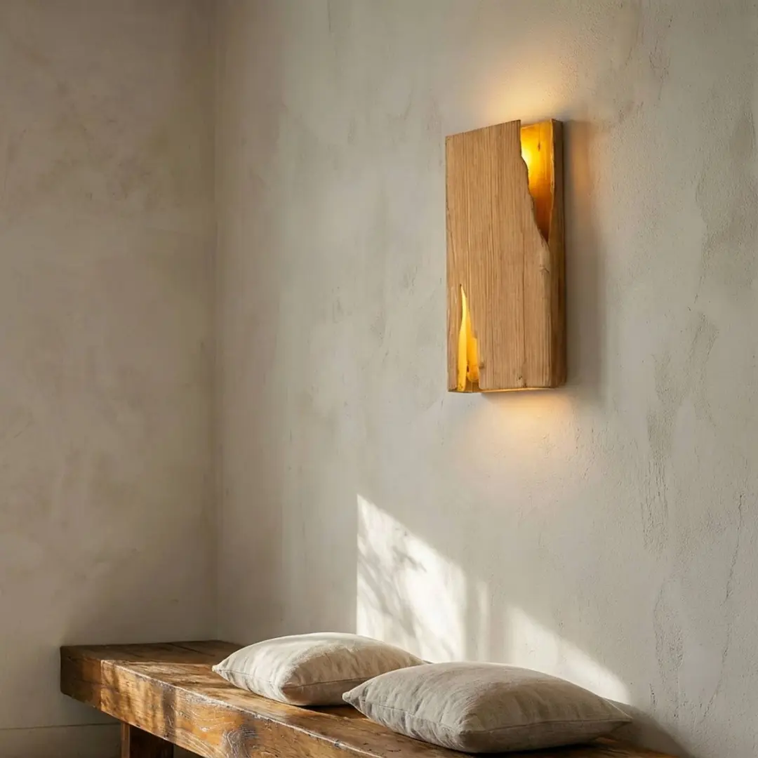 Lucande Wandlamp Hout 2-Lichts E14