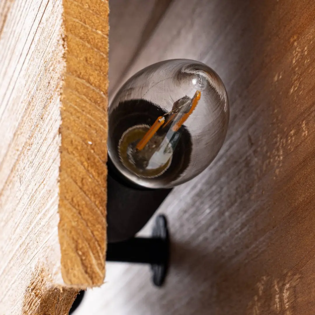 Lucande Wandlamp Hout 2-Lichts E14 - Licht Hout