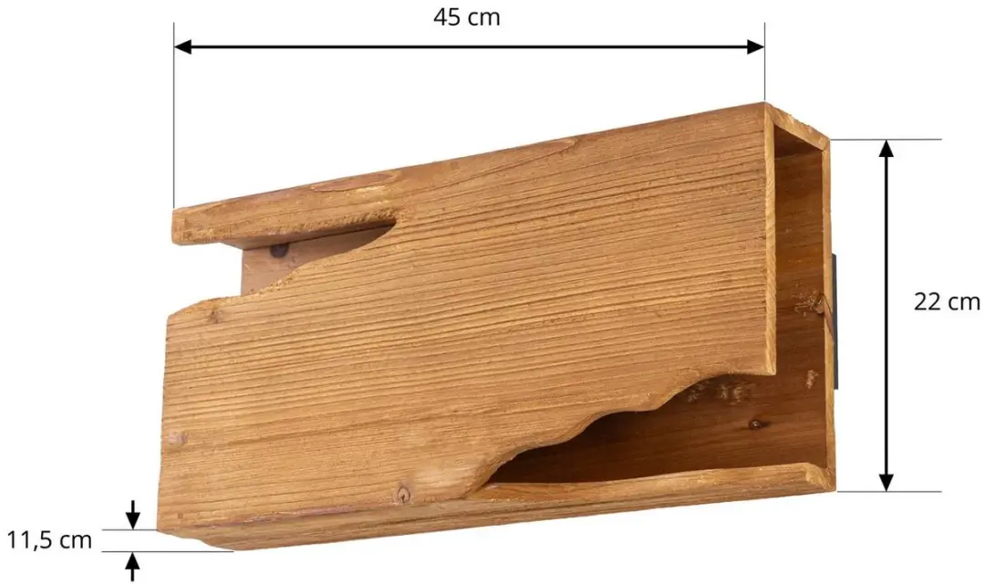 Lucande Wandlamp Hout 2-Lichts E14 - Licht Hout