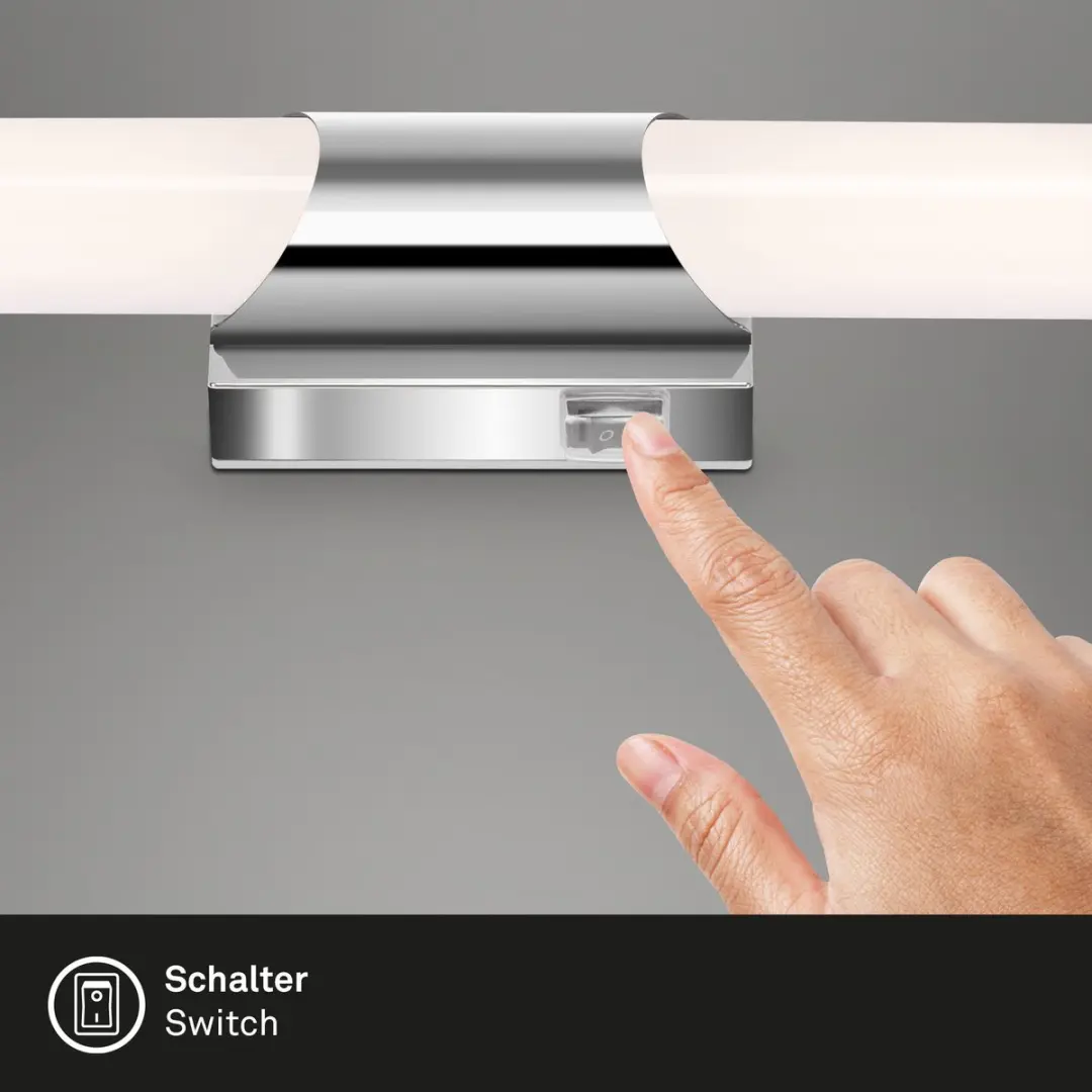 Briloner Kalk LED Spiegellamp 7W 700lm - Chroom 32cm - afbeelding 6 van 6