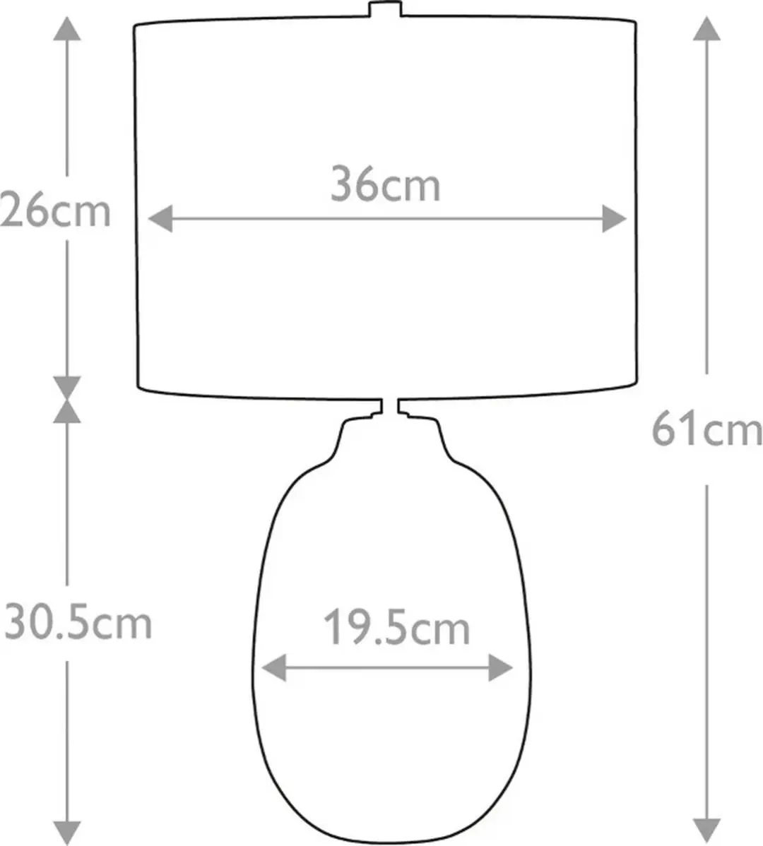 Elstead Lighting Grange Park LED Tafellamp - 60W - Ø36cm